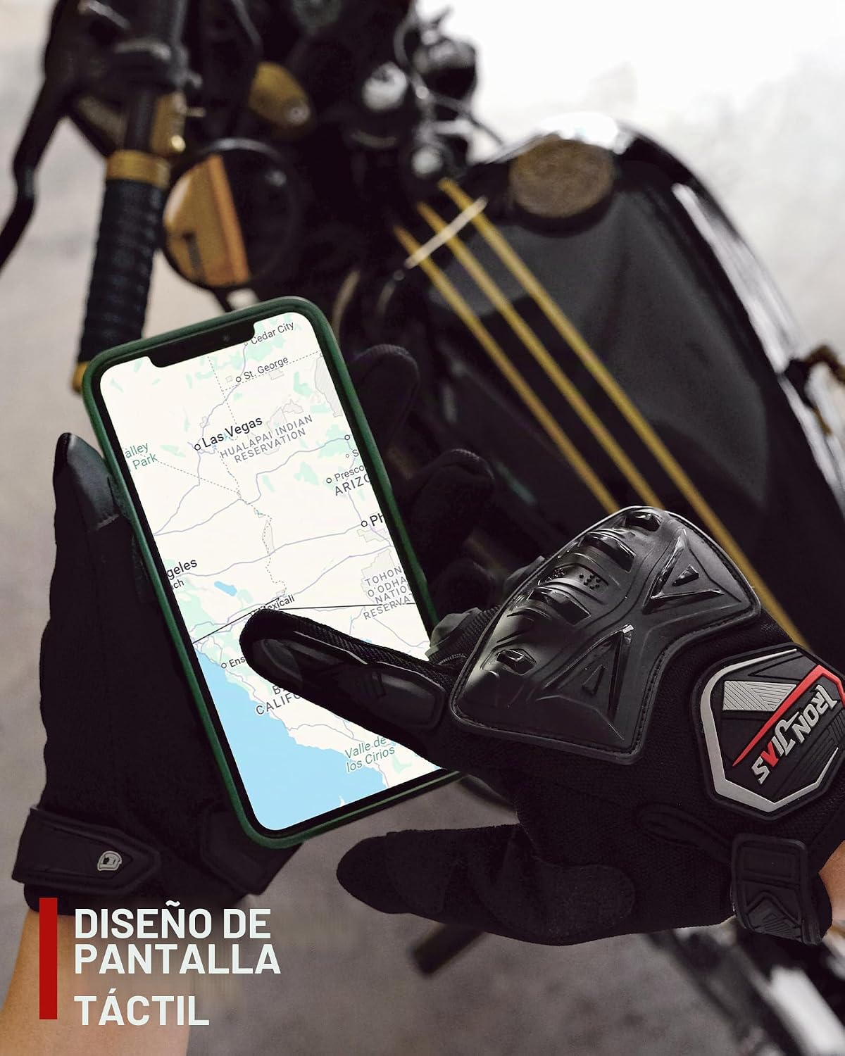 BORLENI Guantes de Motocicleta con Pantalla Táctil de Dedo Completo...