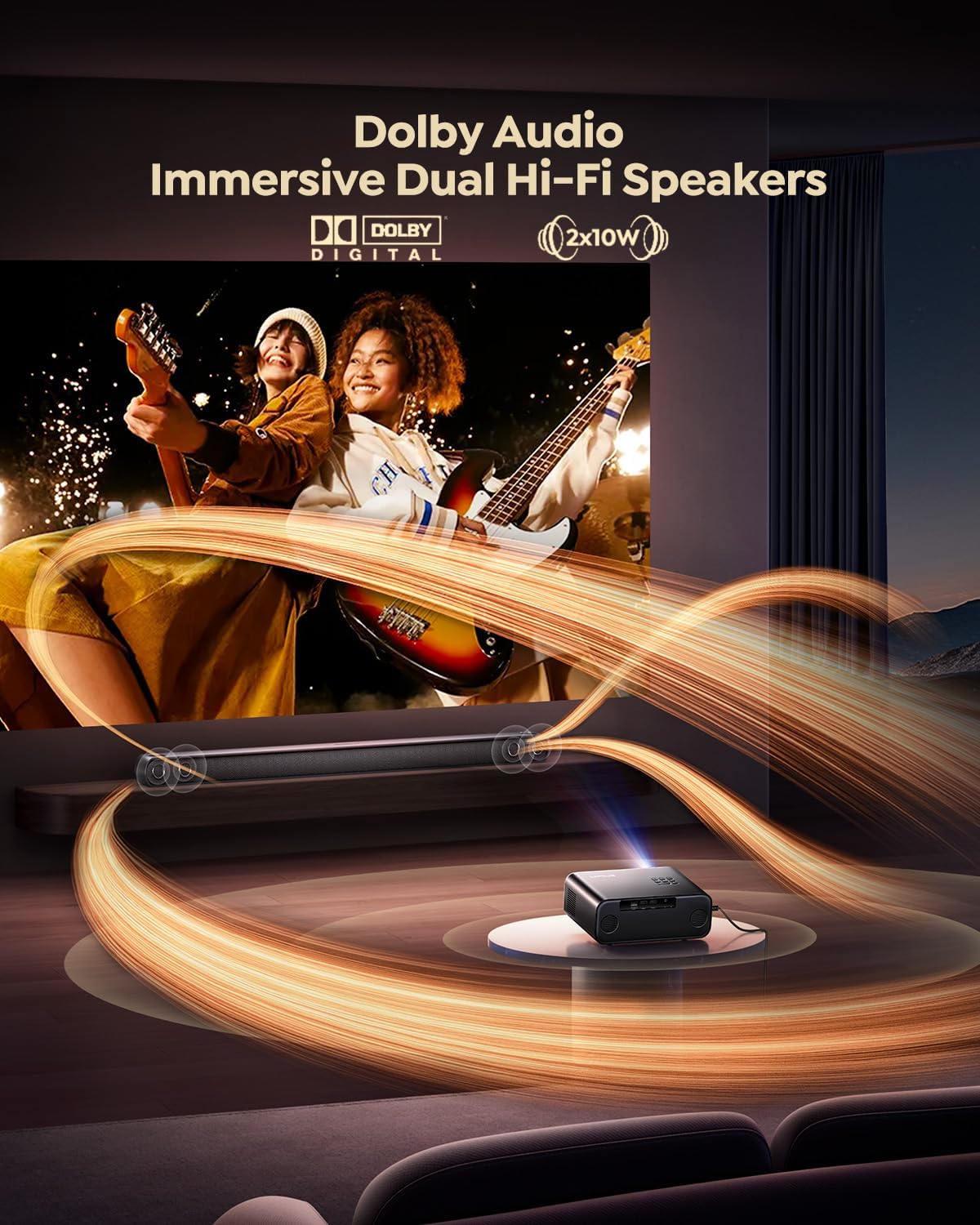 [Aplicaciones integradas\/soporte 4K] Proyector inteligente para ex...