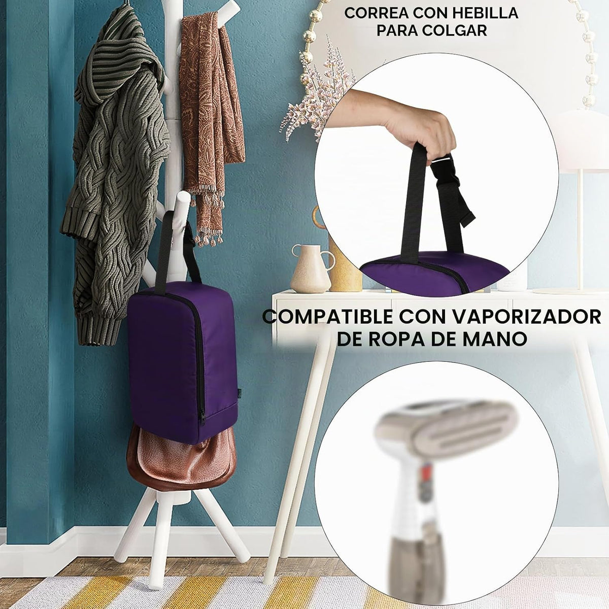 Beautyflier Bolsa de plancha de vapor de viaje para vaporizador de...