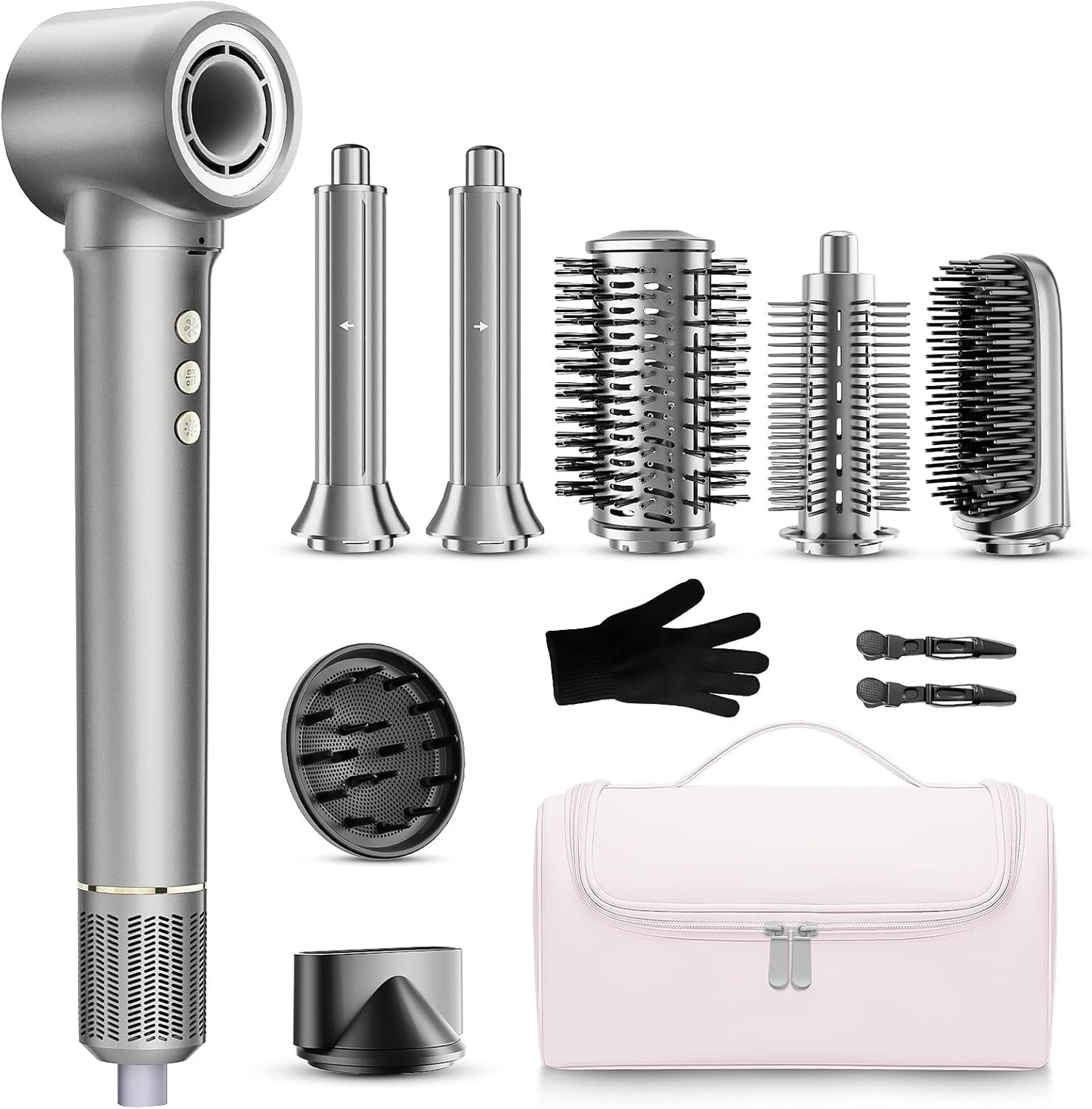 Kit de cepillo para secador de pelo 9 en 1, secador de pelo rizado...