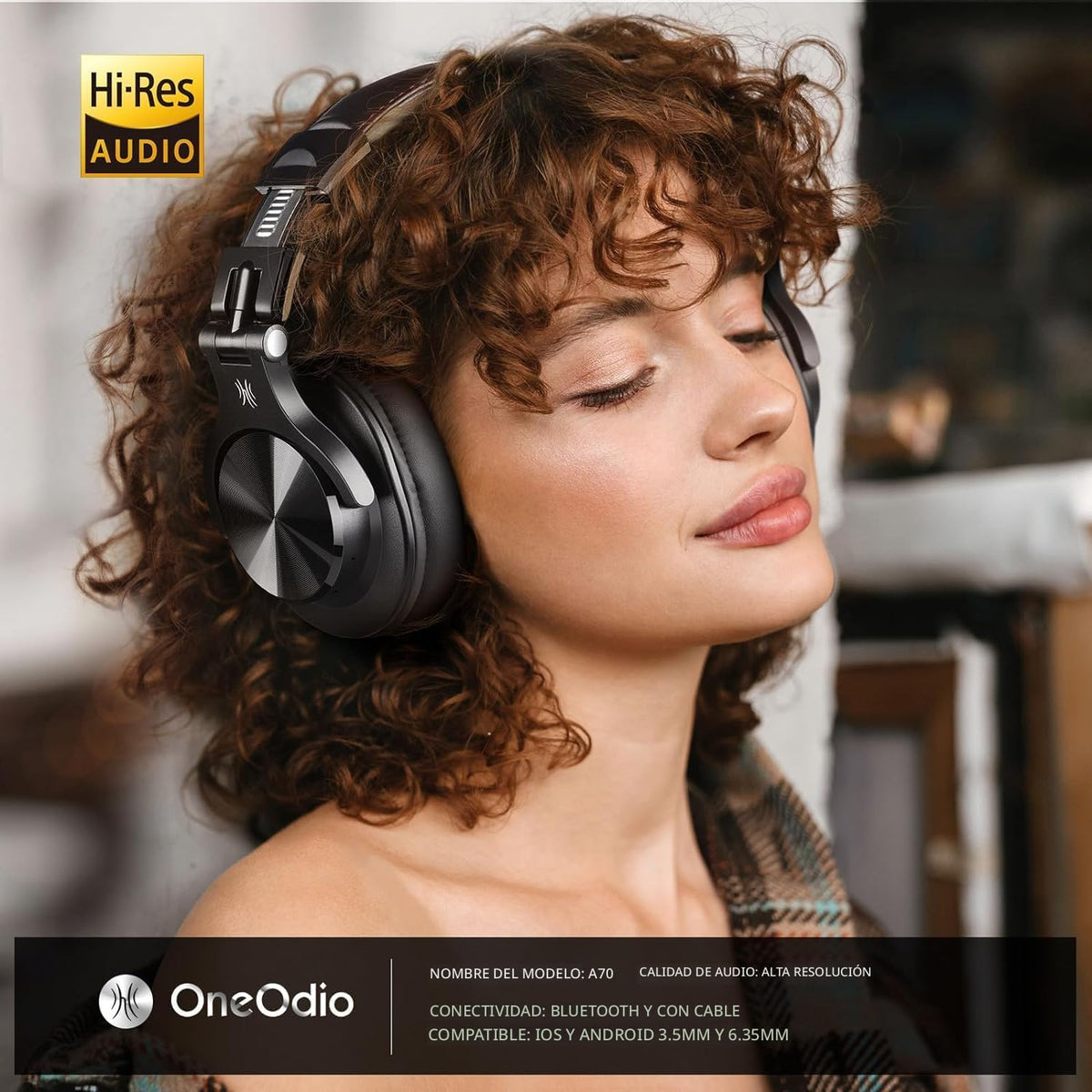 OneOdio A70 Auriculares Bluetooth para oído, auriculares inalámbric...