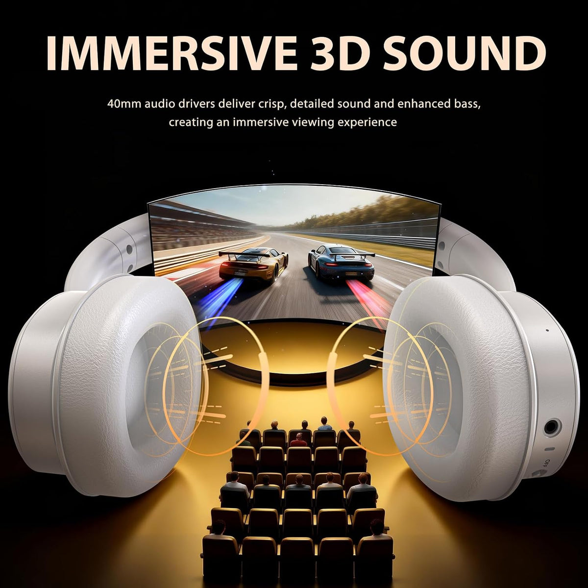 Earbay Auriculares inalámbricos para ver televisión, auriculares Bl...