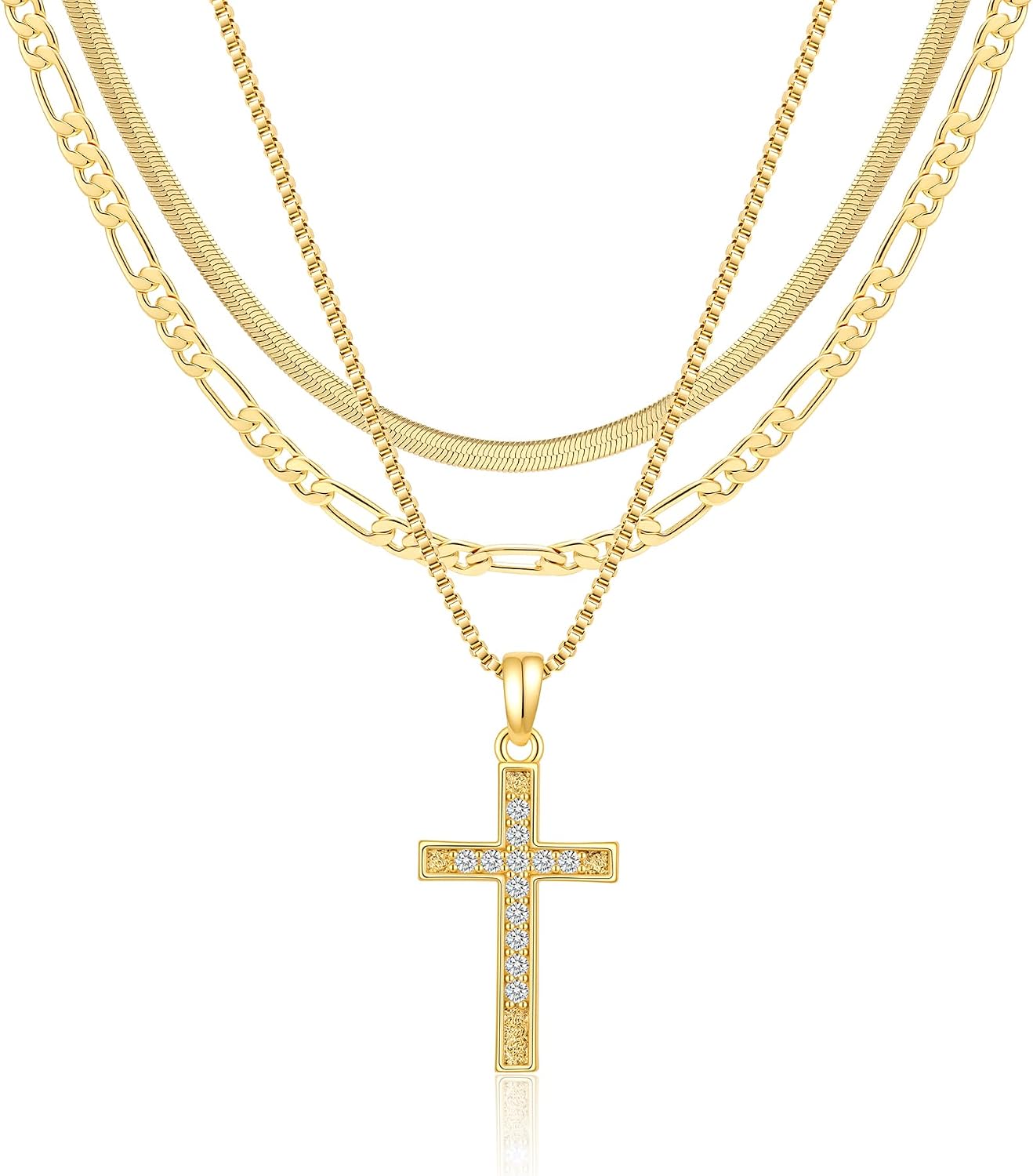 Remmocy Collar de Oro para Mujer Chapado en Oro de 14K Collar de Ba...