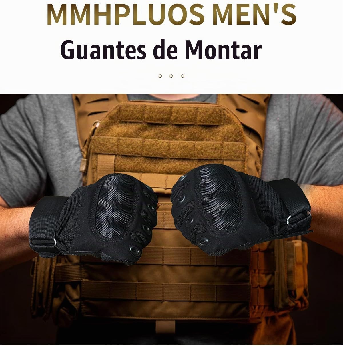 Guantes tácticos Mmhpluos, guantes de motocicleta para hombres y mu...