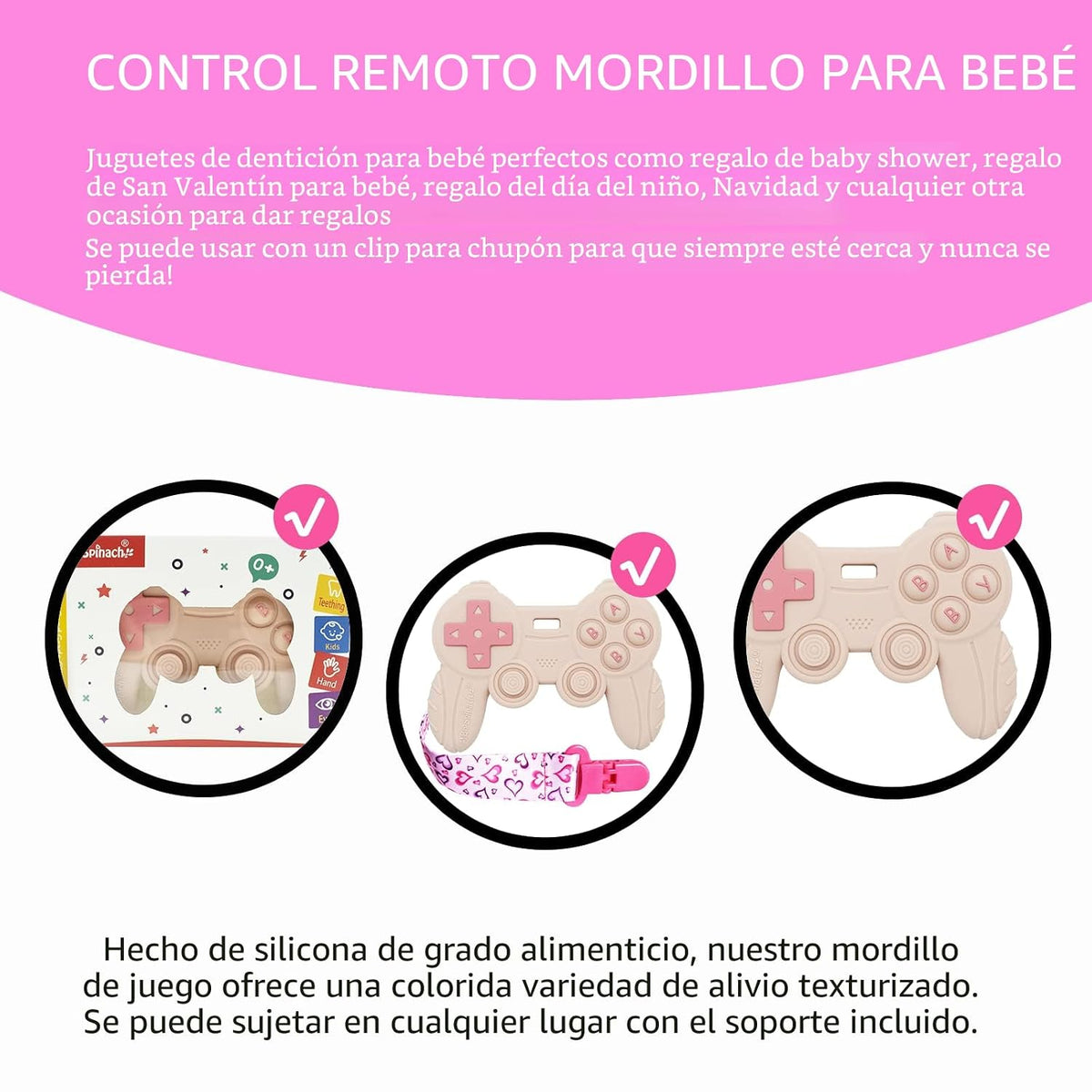 Juguetes de dentición con control remoto de juego para bebés de 0-6...