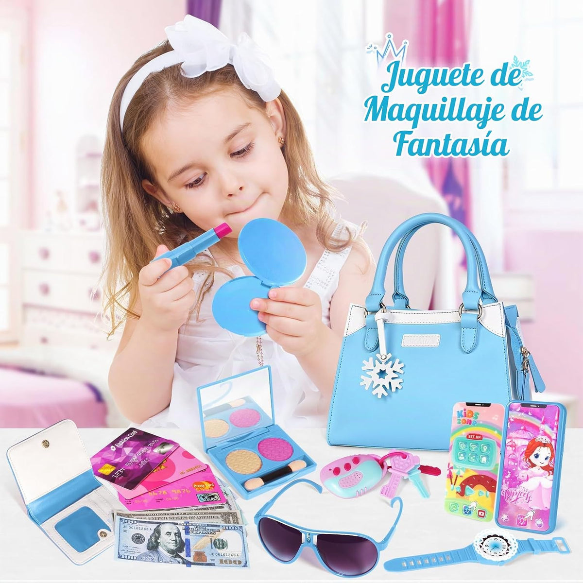 Bolso de juego Shemira para niñas pequeñas, juguetes de princesa de...