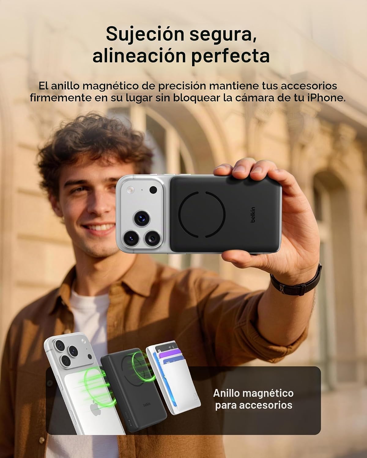 Belkin Banco magnético delgado del poder de 10000mAh Qi2 15W con el...