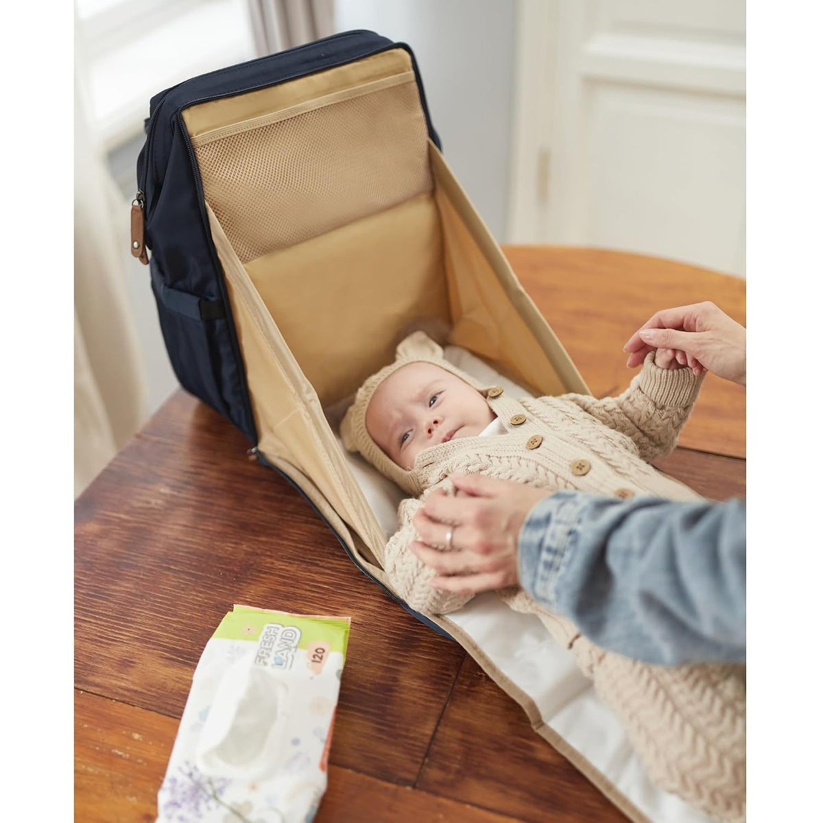 AIITA - Mochila de pañales, bolsa de pañales multifunción con cambi...