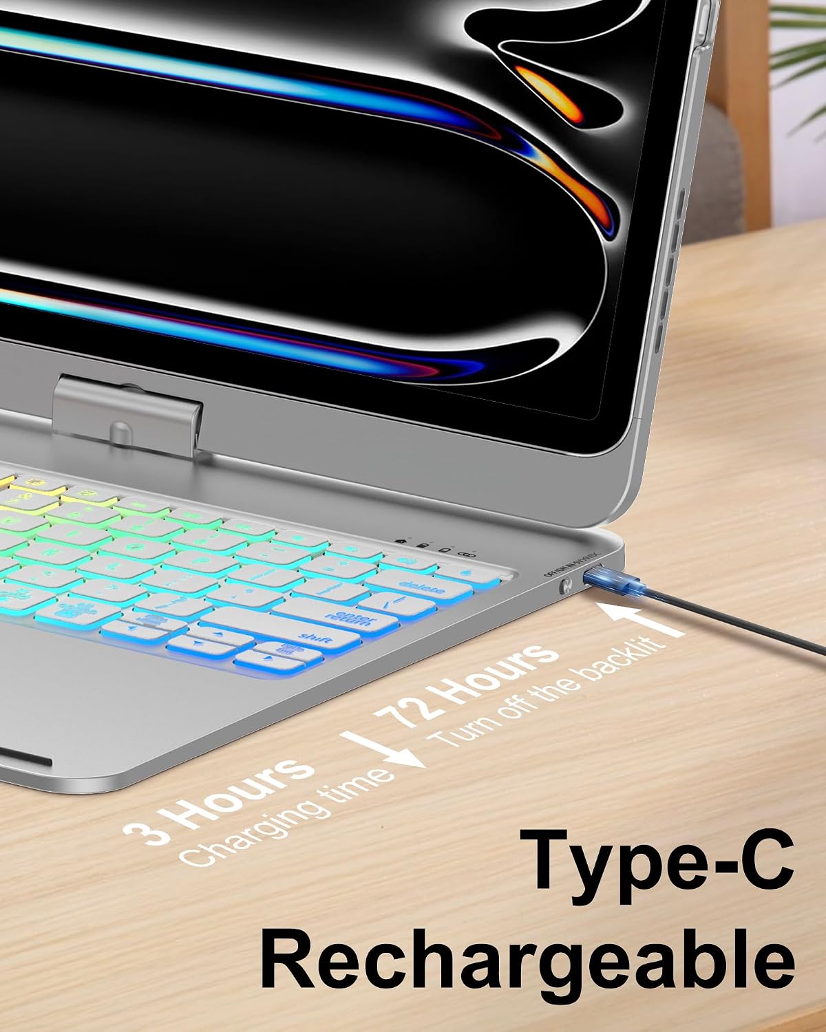 Funda giratoria con teclado para iPad Pro de 13 pulgadas M5\/M4 y i...
