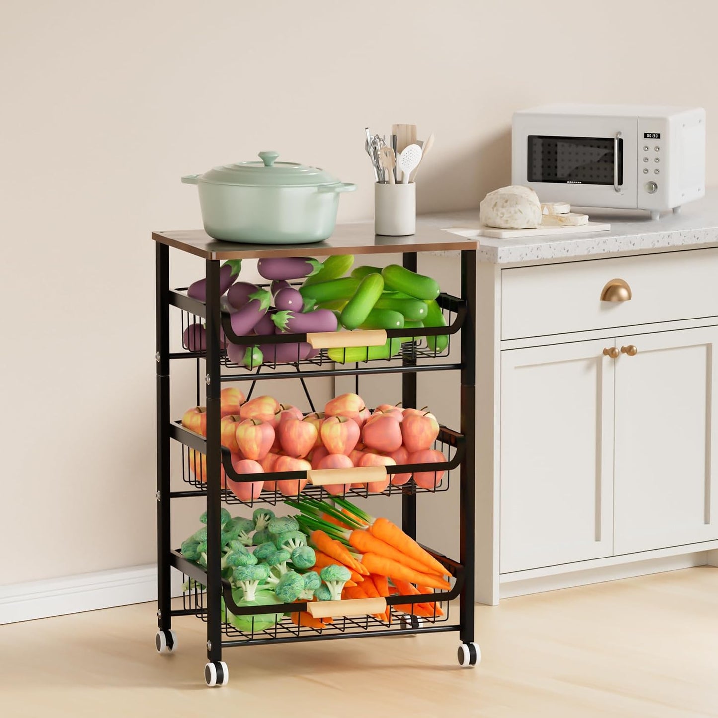 Uninol Cesta de frutas y verduras para cocina, organizadores y alma...