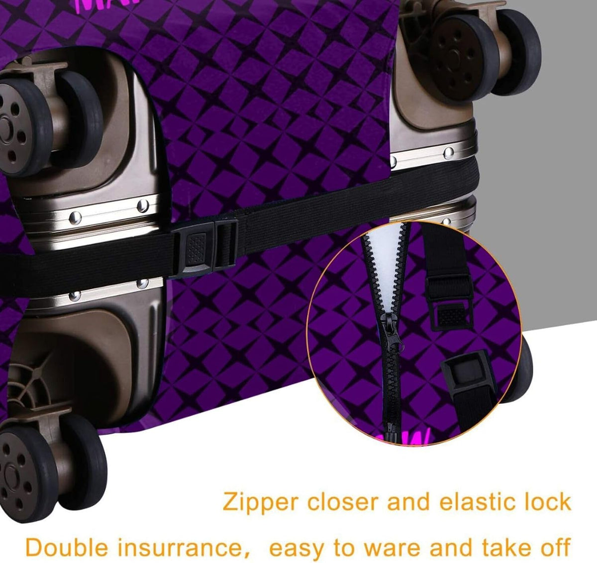 Hepmant Protector de Maleta de Viaje Mujer Afroamericana Elástico P...