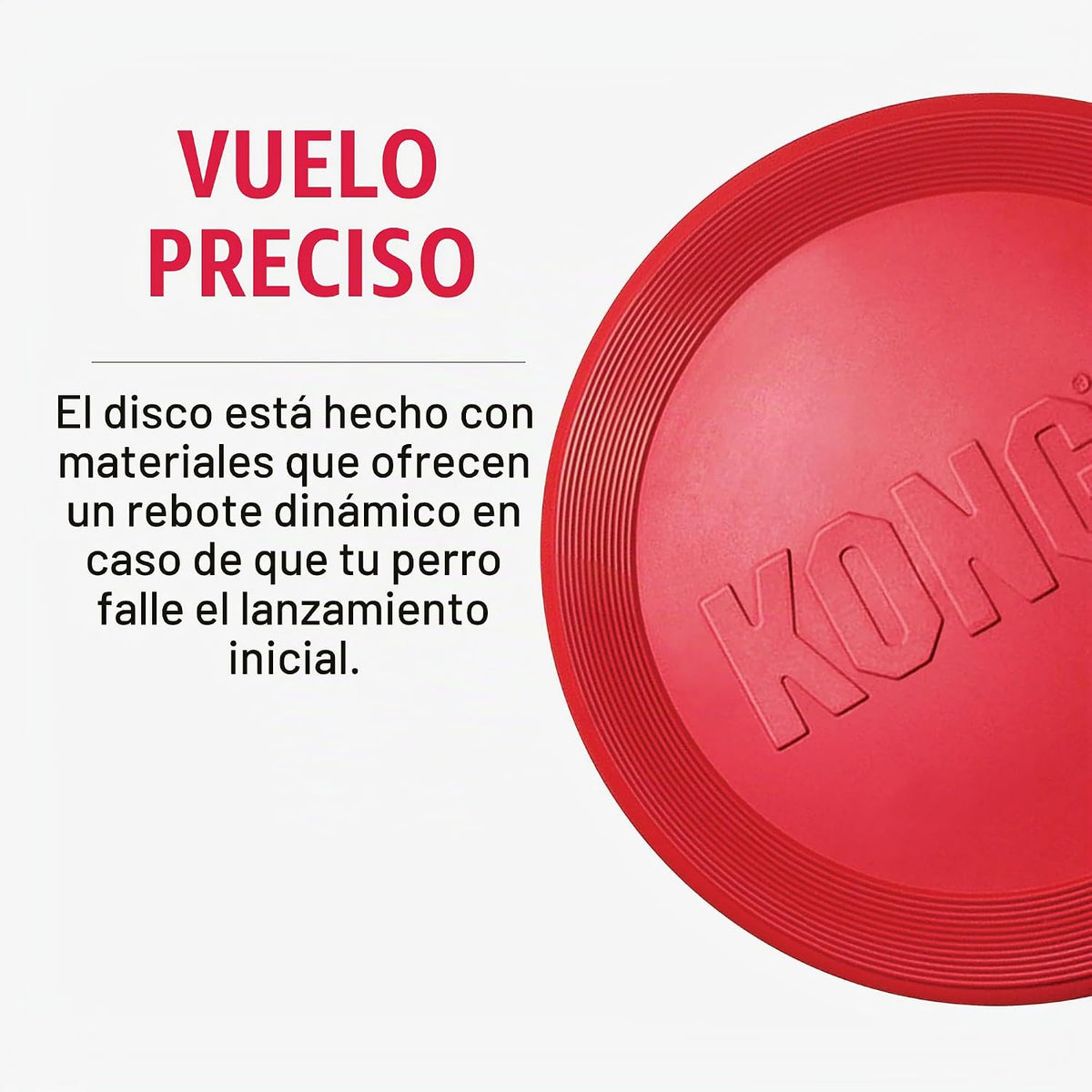 KONG Flyer, disco volador de goma natural, para perros pequeños (pa...