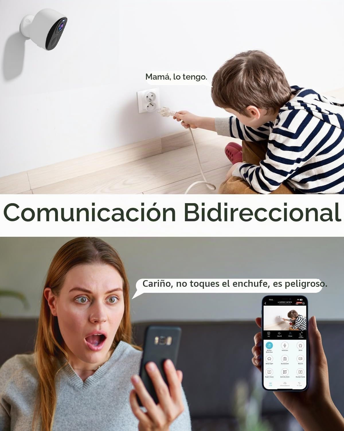ELECCTV Cámaras de seguridad WiFi 5G\/2.4G inalámbricas para exteri...