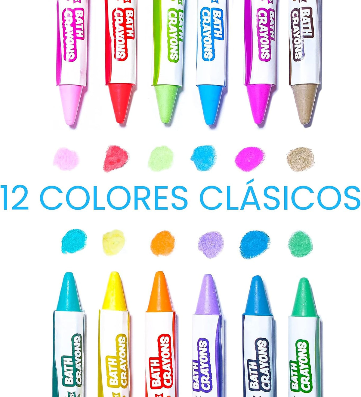 Tub Works® Smooth™ - Crayones de baño de juguete de baño, paquete d...