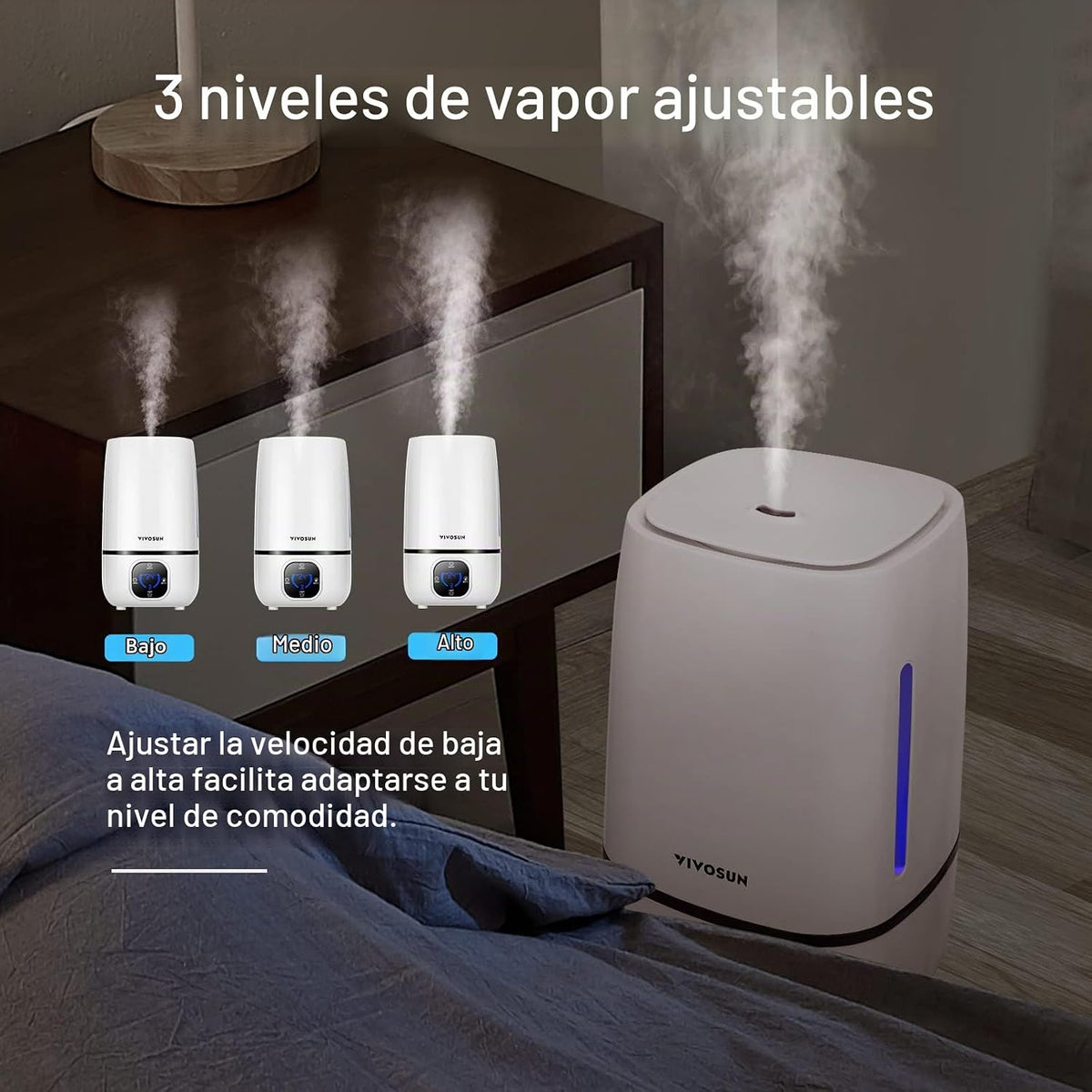 VIVOSUN Humidificador de niebla fría de 4L con control remoto para...