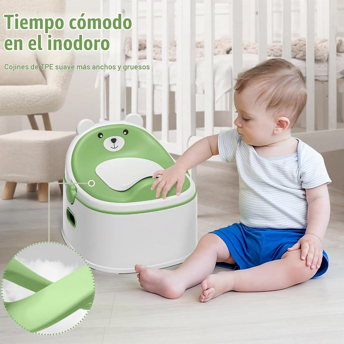Inodoro de Entrenamiento 3 en 1, Orinal Portátil, Asiento de Entren...