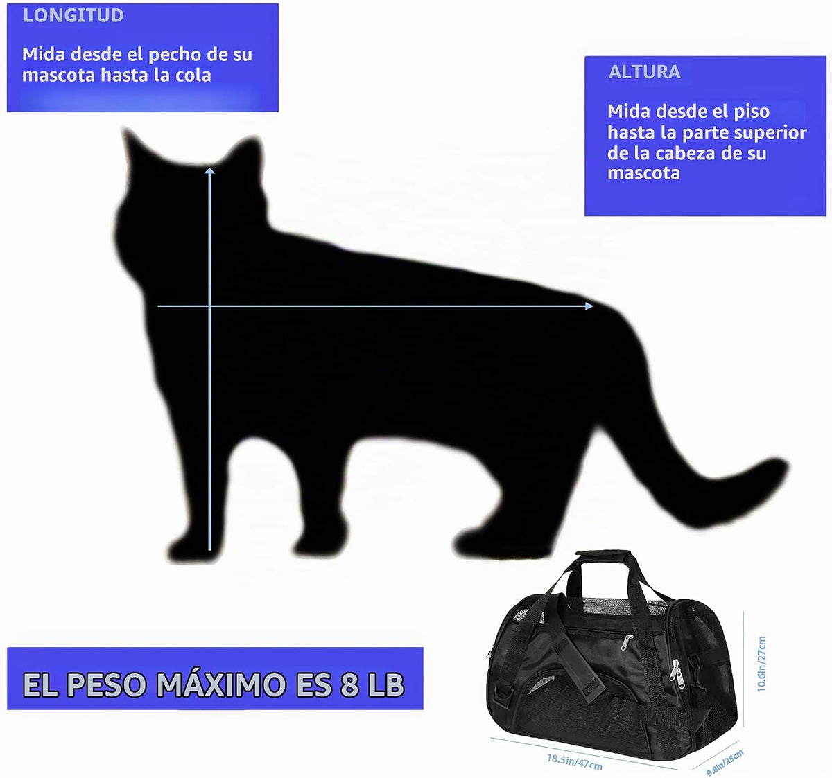 MuchL Transportador de mascotas de lados suaves para gatos, transpo...