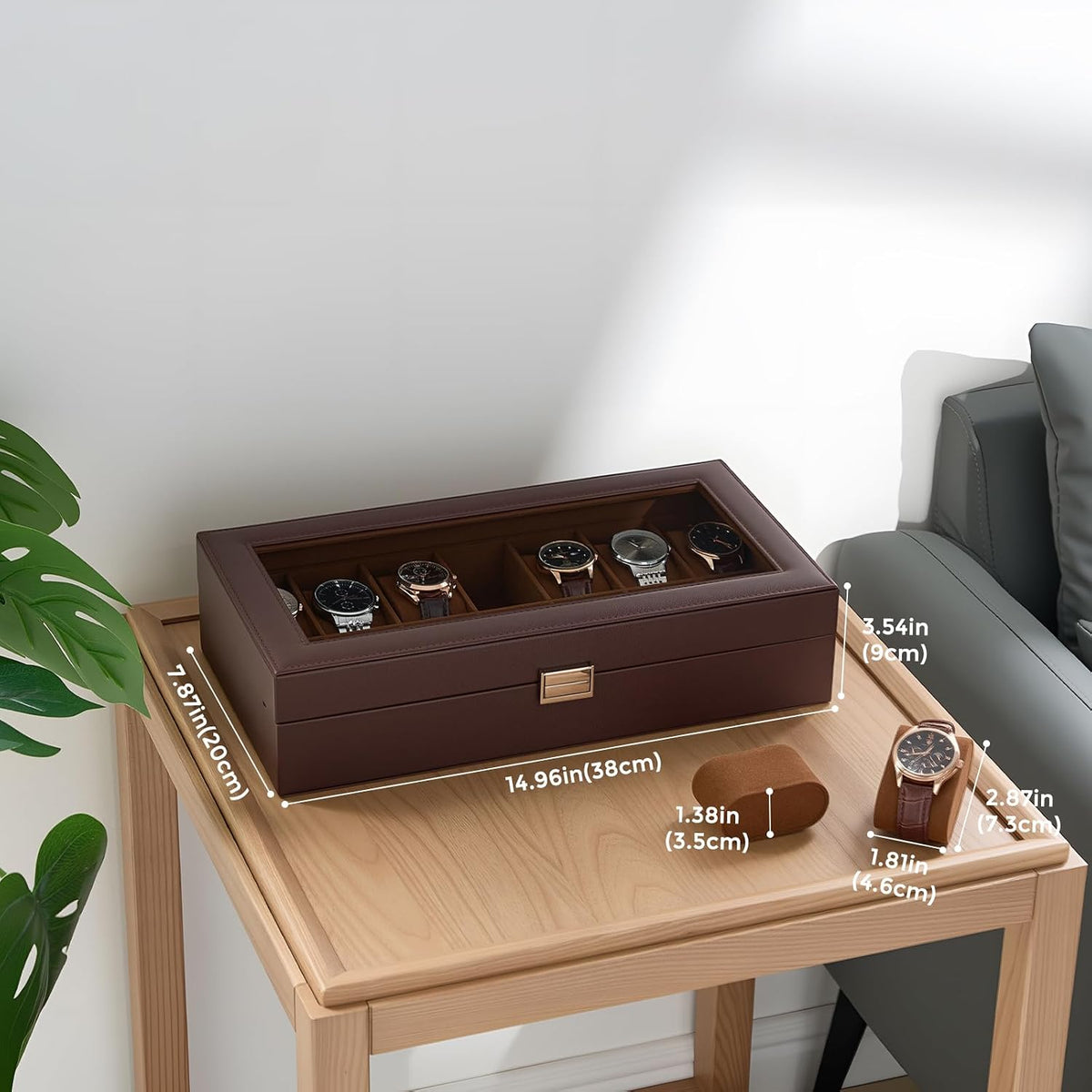 ProCase Caja de Reloj para Hombres, Organizador de Caja de Reloj de...