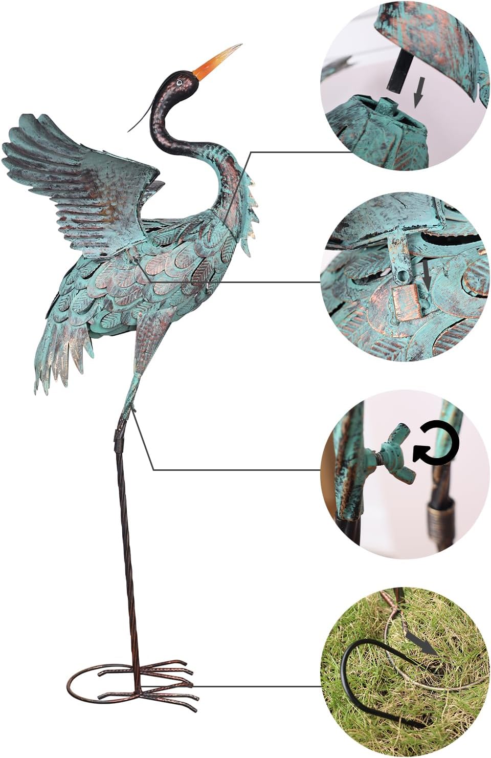 YEAHOME Estatuas de decoración de jardín para exteriores, 38 pulgad...