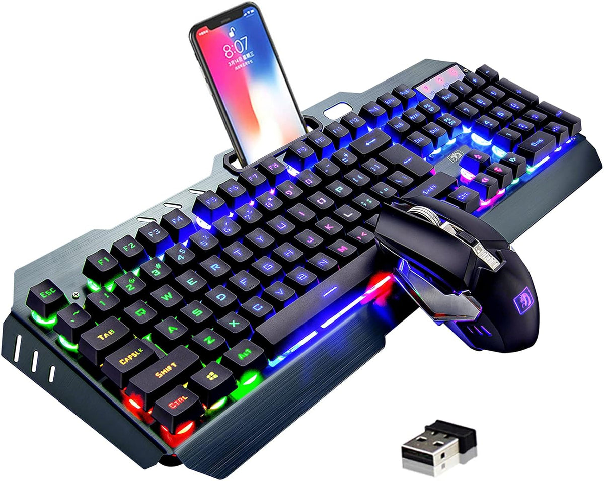 Teclado y ratón recargables, tapa para tecla suspendida.