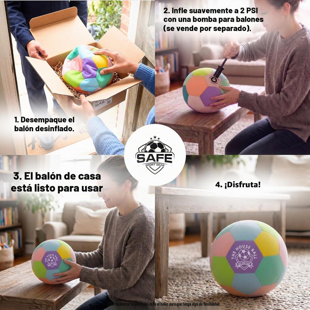 The House Ball - La pelota de fútbol original suave y segura para i...