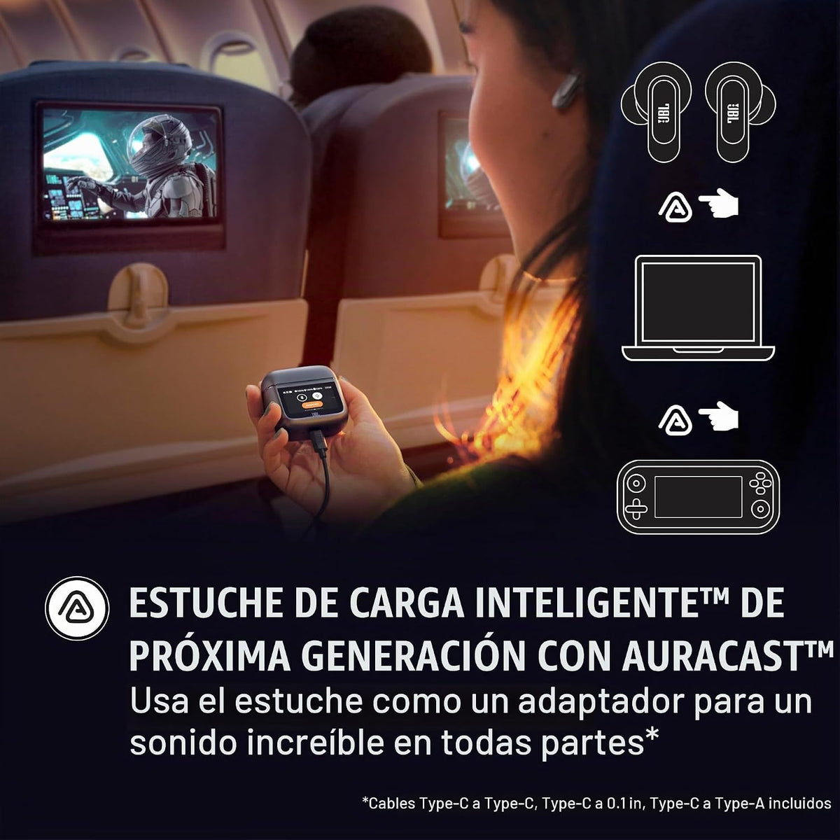 JBL Tour Pro 3 - Audífonos inalámbricos verdaderos, cancelación int...