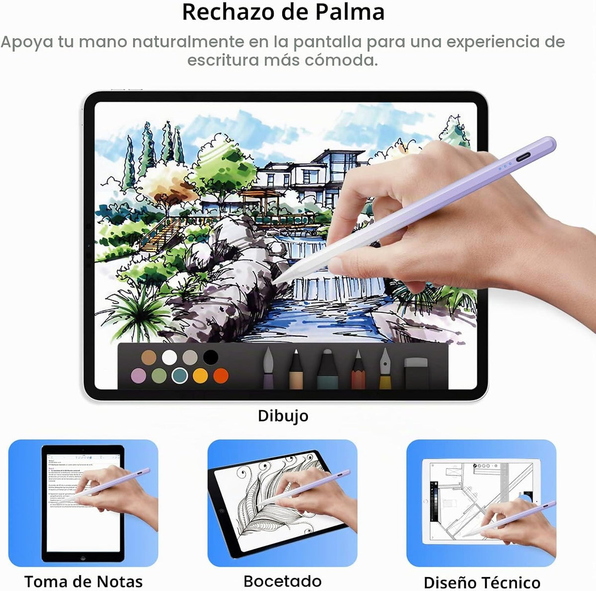 Cisteen Lápiz Táctil para iPad 2025-2018 con Carga más Rápida, Lápi...