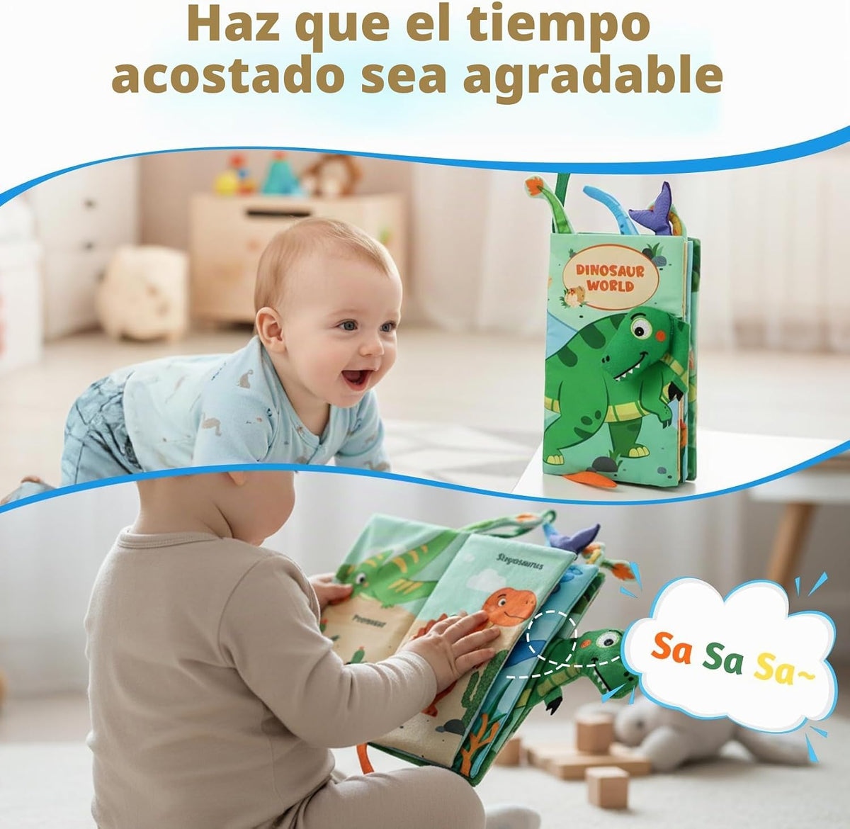 YOGINGO Libros para bebés Montessori Toys Cute Dinosaurs Theme Baby...