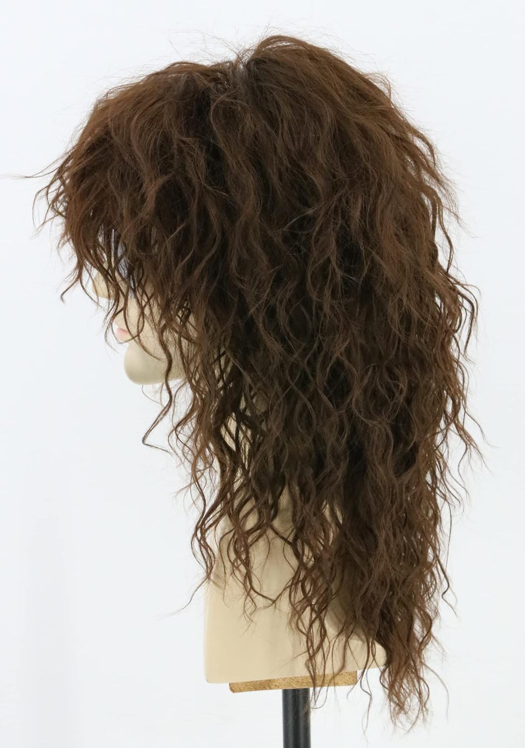 Topcosplay - Pelucas para hombres con corte mullet de los 80, larga...
