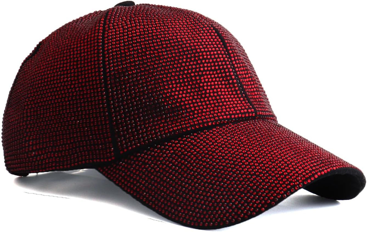 Gorra de béisbol ajustable para mujer, con diamantes de imitación b...