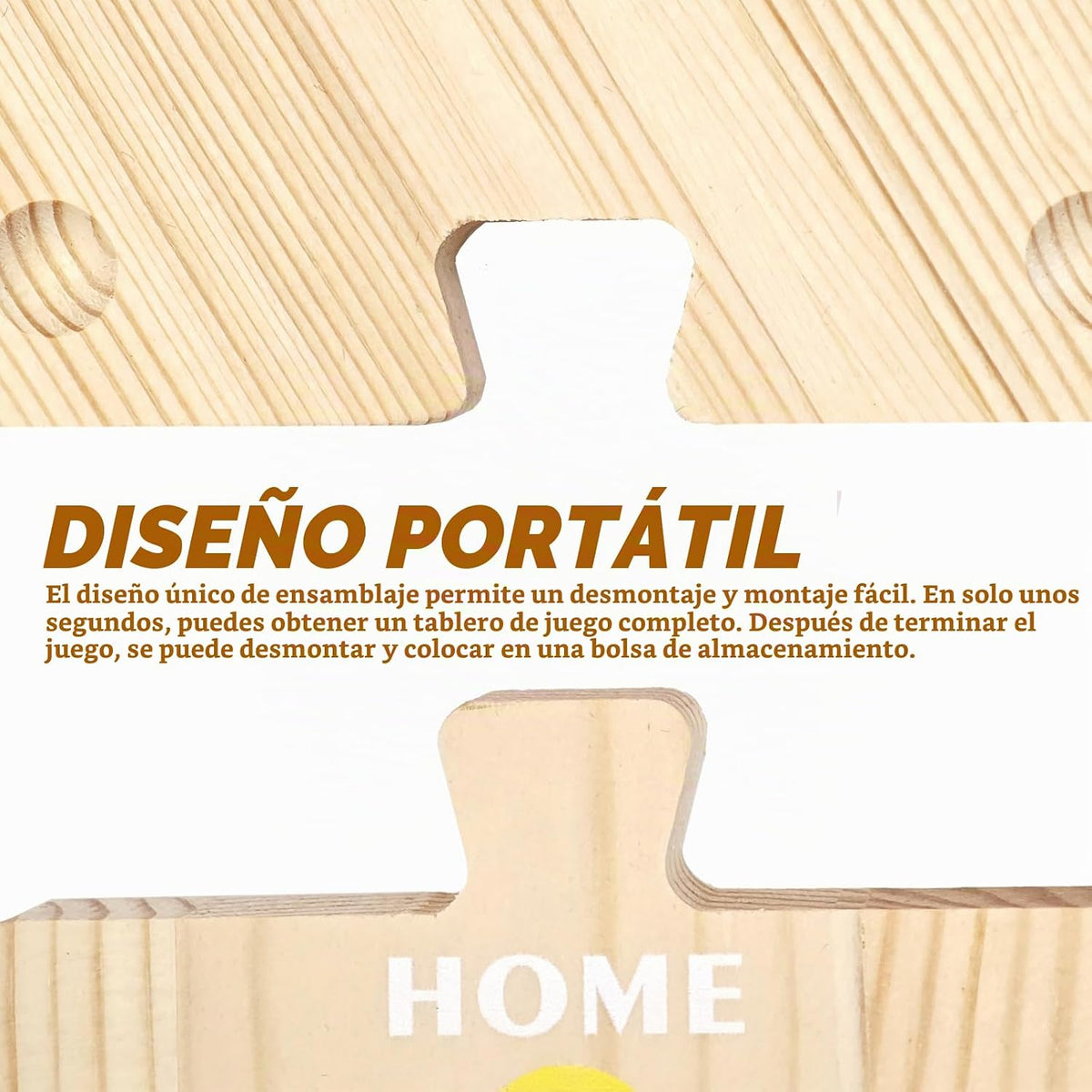 Juego de mesa de madera, juego de fiesta familiar para 2 a 8 jugado...