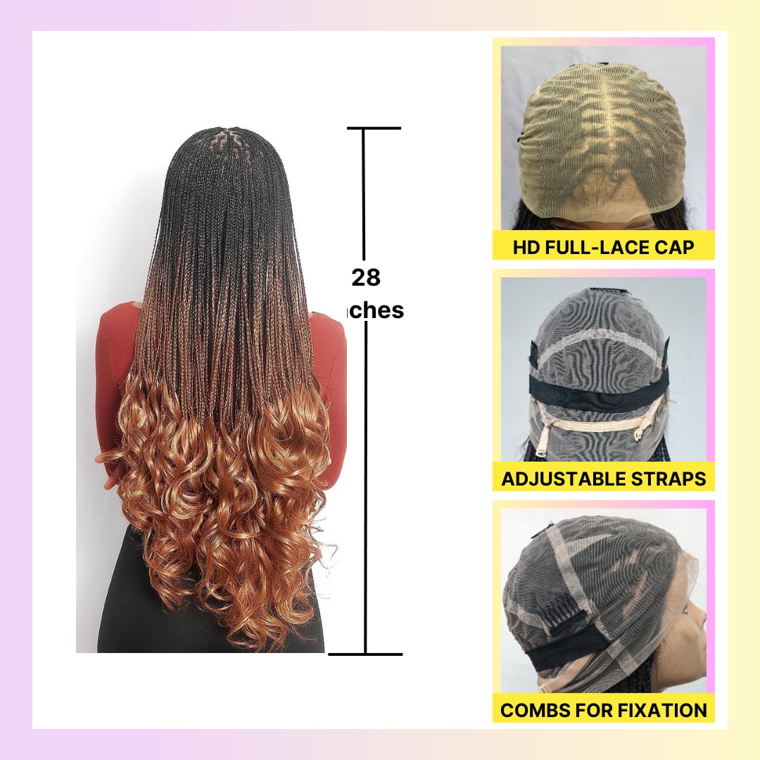 Wow Braids Peluca de Rizos Franceses Trenzados sin Nudos de Encaje...
