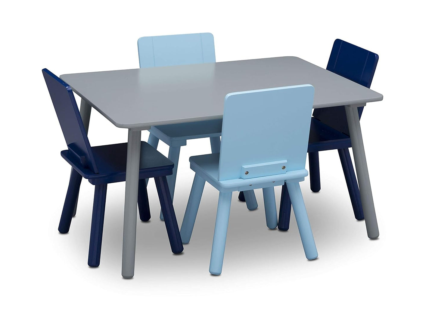 Delta Children Conjunto de mesa y sillas para niños (4 sillas inclu...