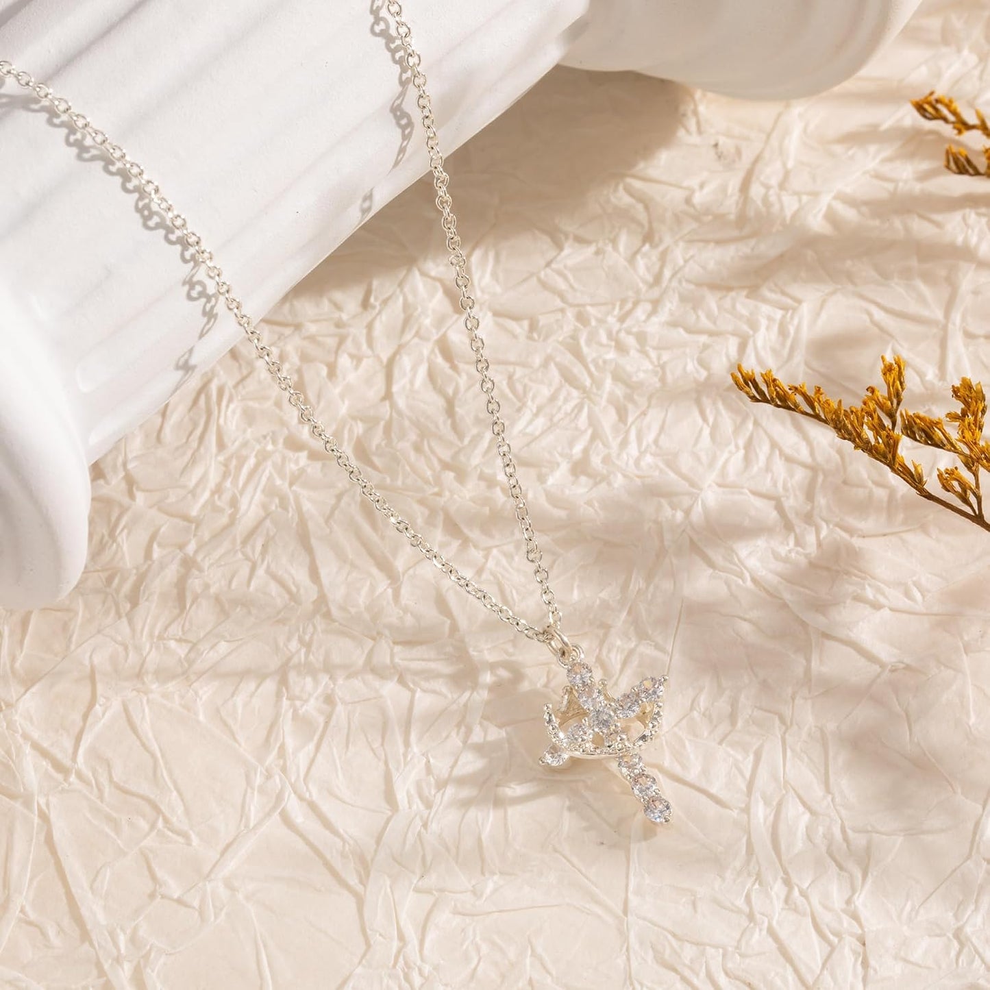 NECOCY Regalos de Pascua, collares mejorados con cruz de corona par...