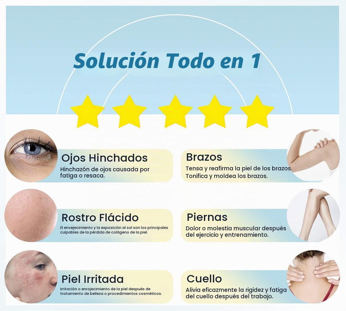 ESARORA Rodillo de hielo para cara y ojos, para la hinchazón, migra...
