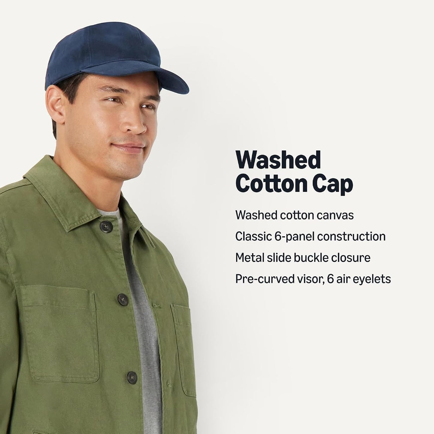 Amazon Essentials Gorra de béisbol de algodón lavado para hombre