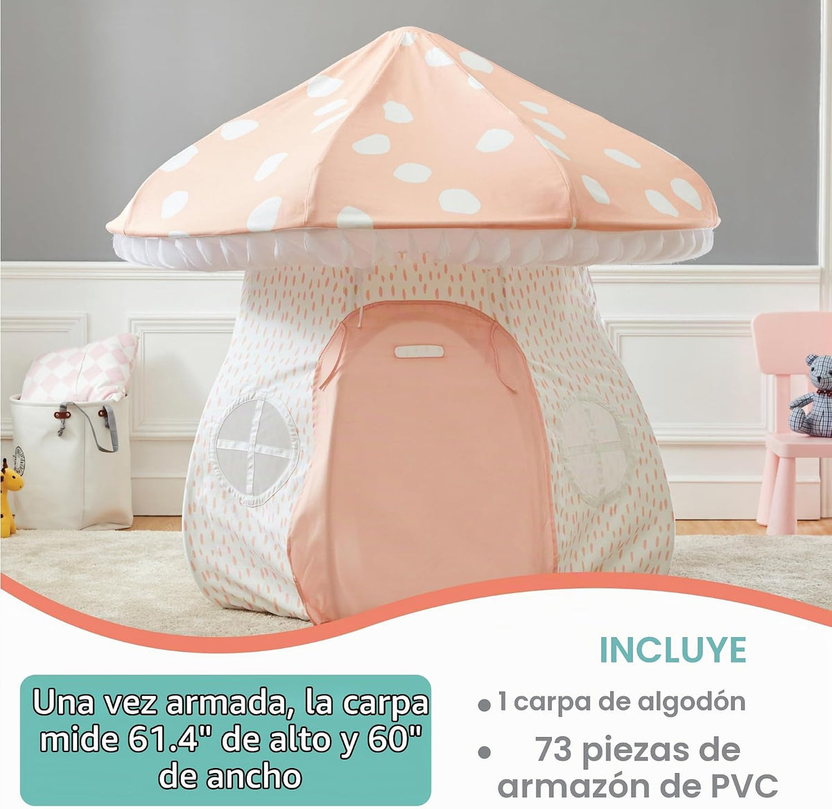 MindWare Tienda de campaña con forma de hongos, tienda de campaña p...
