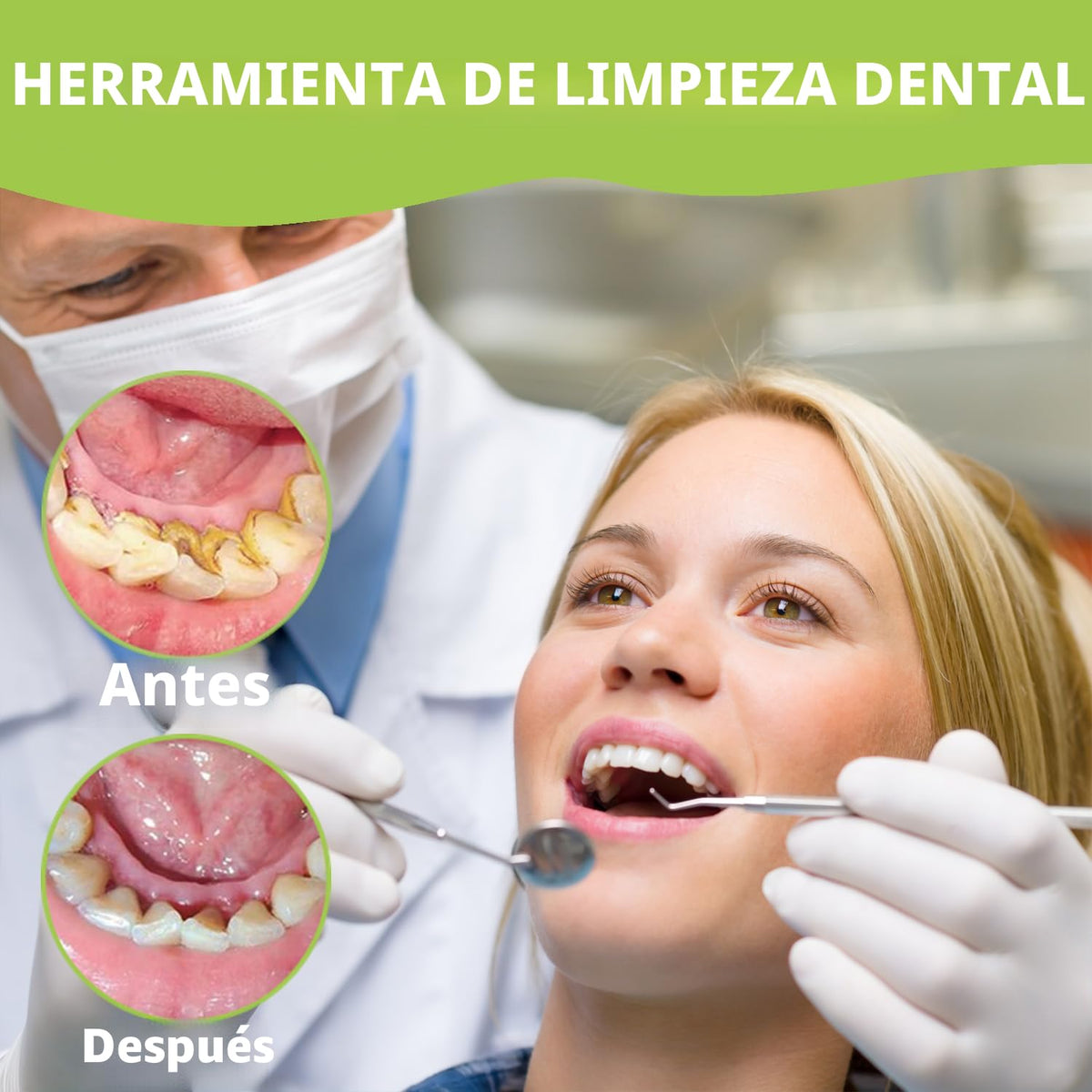 PARYUNGR Paquete de 7 herramientas dentales, kit de higiene de limp...