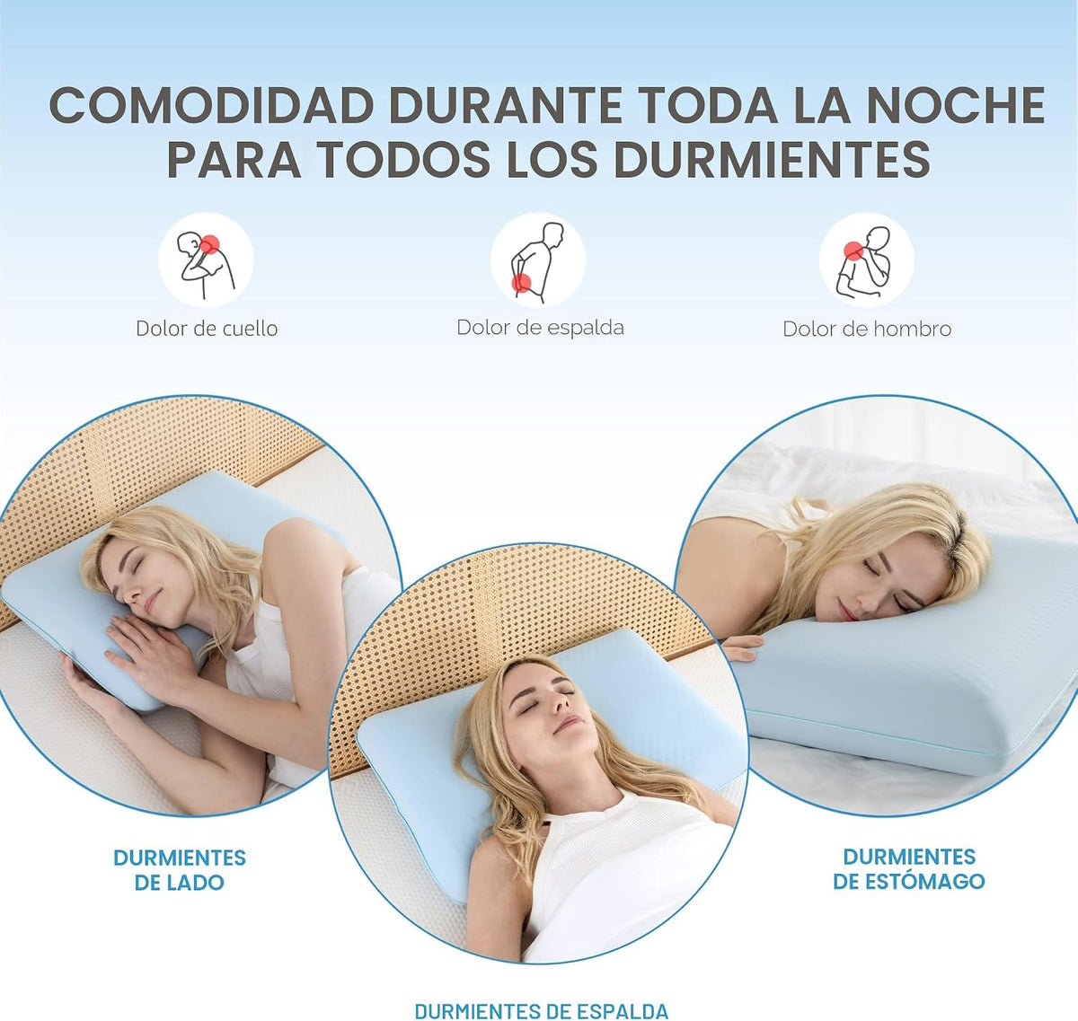 EGOHOME Almohada de espuma viscoelástica de gel refrescante, diseño...
