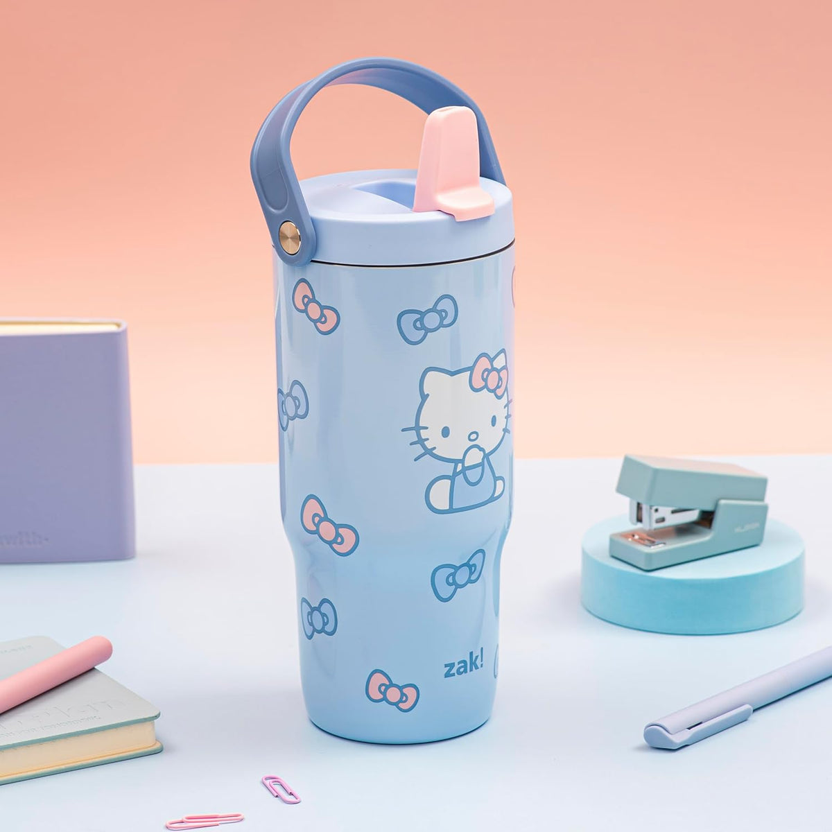 Zak Designs Sanrio Siply Sutton - Vaso para la escuela o viajes, bo...