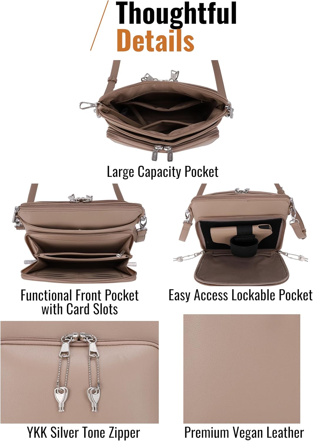 JESSIE&amp;JAMES\/RUGER Athena Everyday Carry Crossbody Bag para mu...