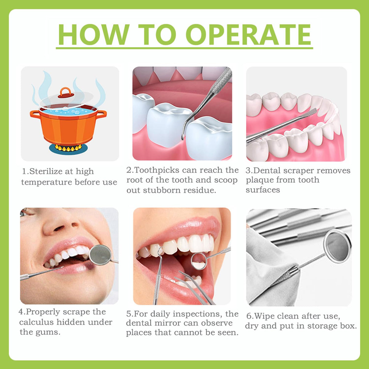 PARYUNGR Herramientas Dentales, Kit Profesional de Higiene y Cuidad...