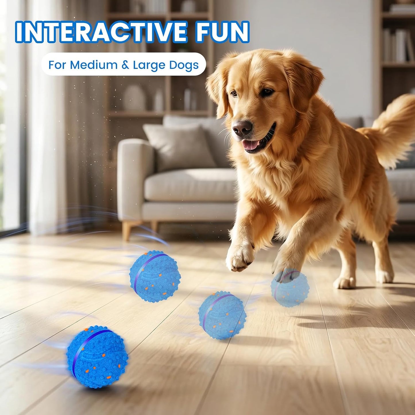 YMKWZ Paquete de 2 juguetes interactivos inteligentes para perros c...