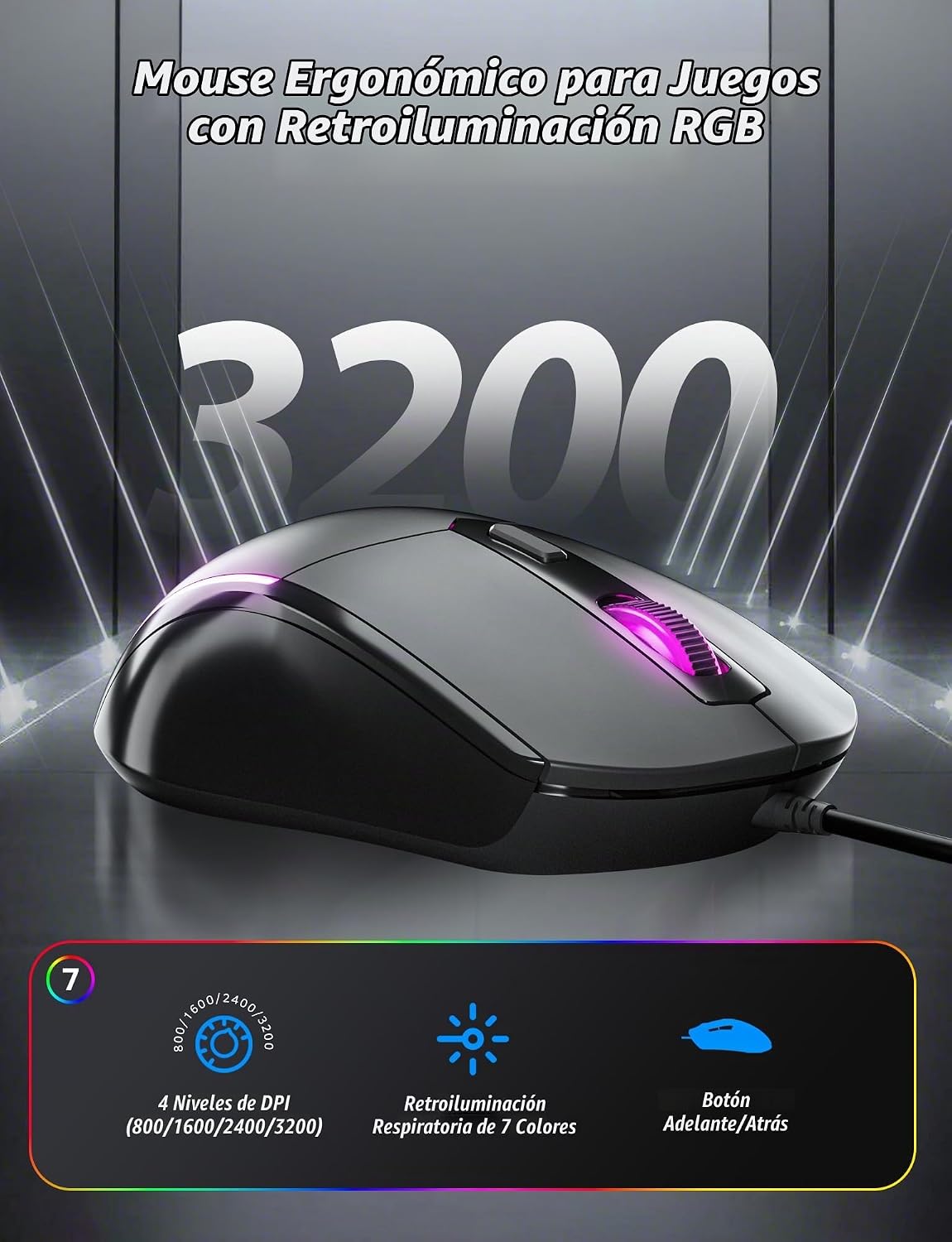 Combo de teclado y mouse mecánico estilo máquina de escribir para j...