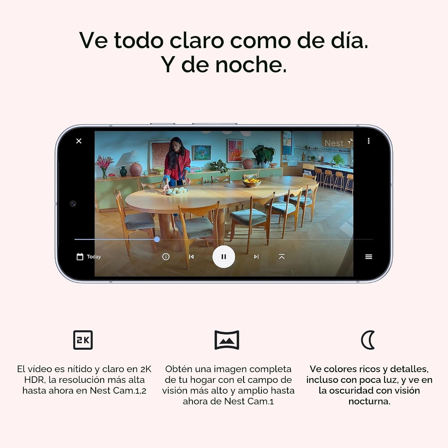 Google Nest Cam Indoor (con cable, 3ª generación) - Cámara de segur...
