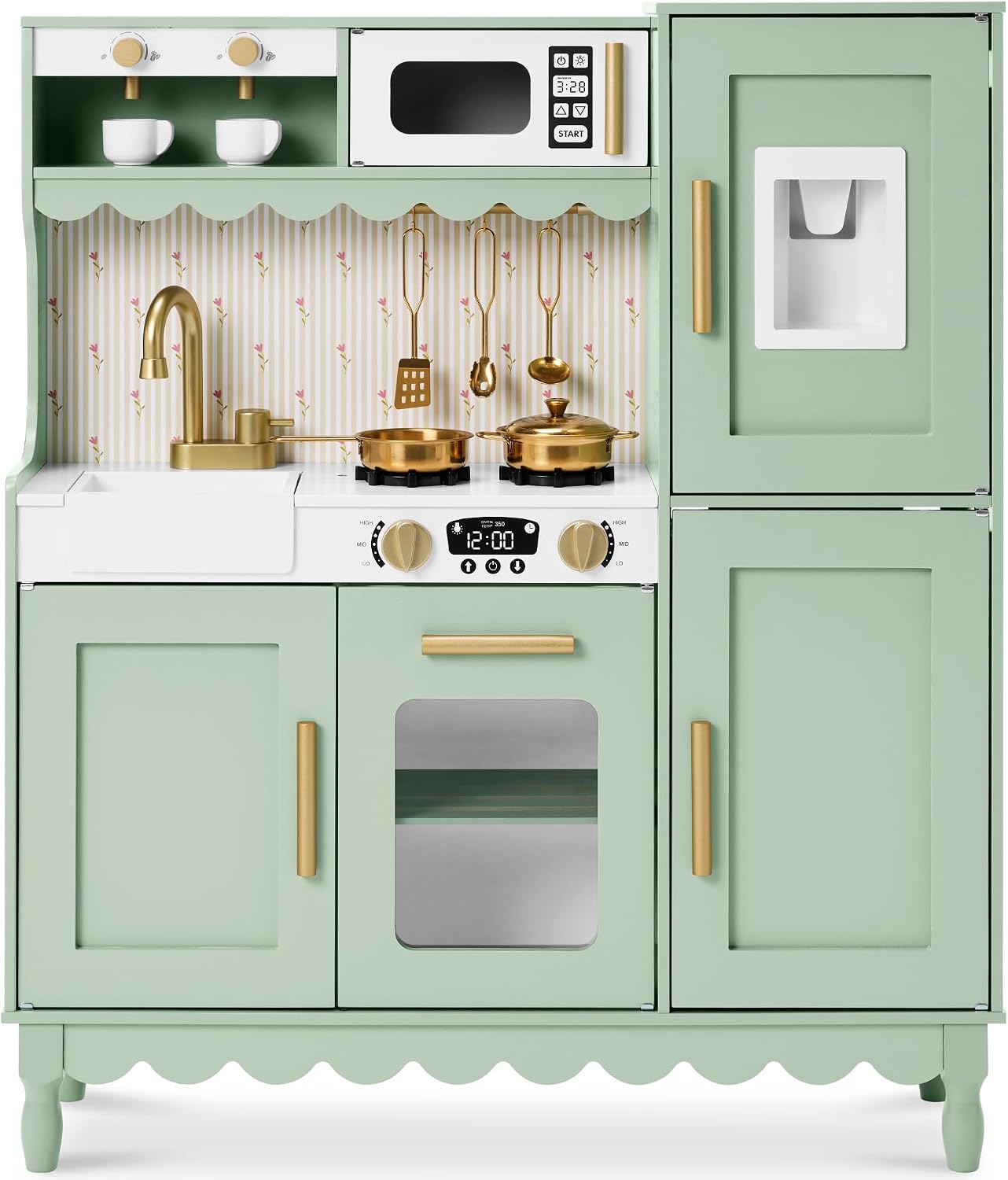 Best Choice Products Juego de cocina para niños, estilo cabaña, jue...