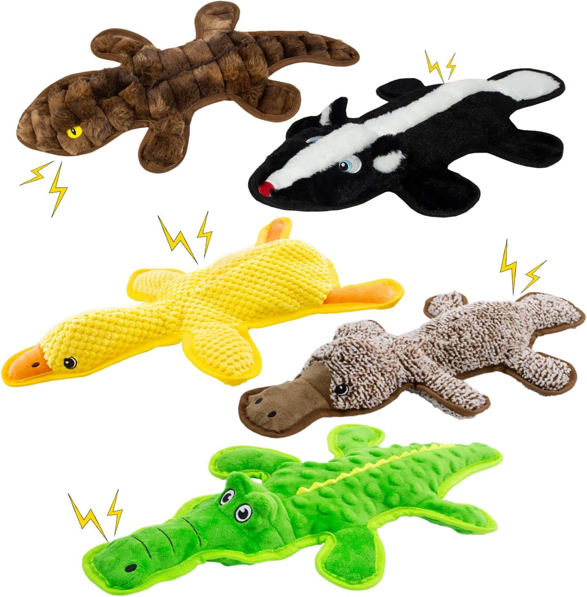 MAOOOOB Juguetes chirriantes para perros sin relleno, paquete de 5...