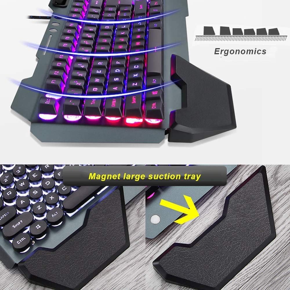 Combo de teclado y mouse con cable para juegos con alfombrilla de m...