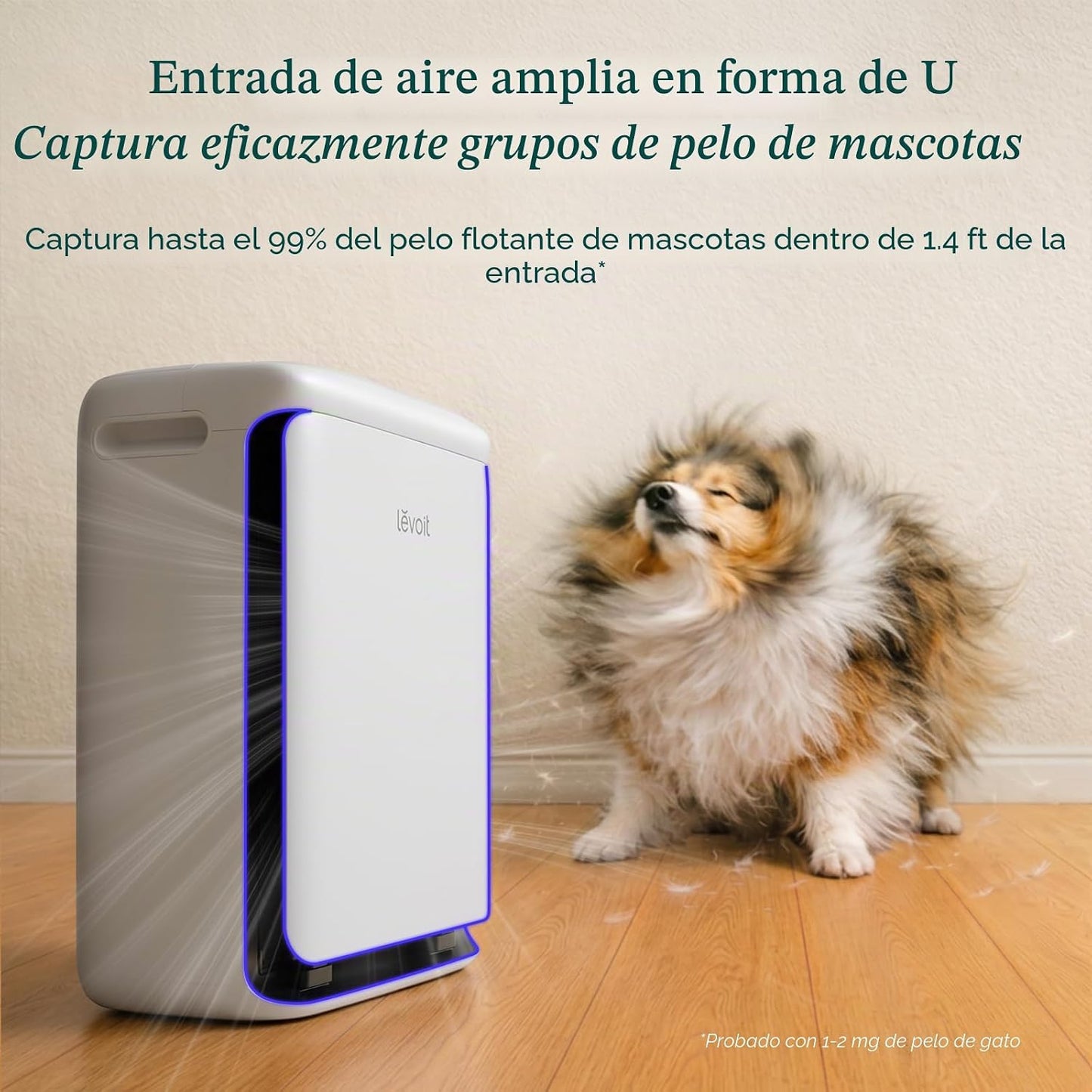 LEVOIT Purificador de aire para mascotas en el hogar, habitación gr...