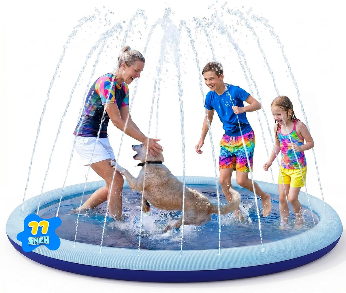 COMMOUDS - Almohadilla de salpicaduras para niños y perros, piscina...